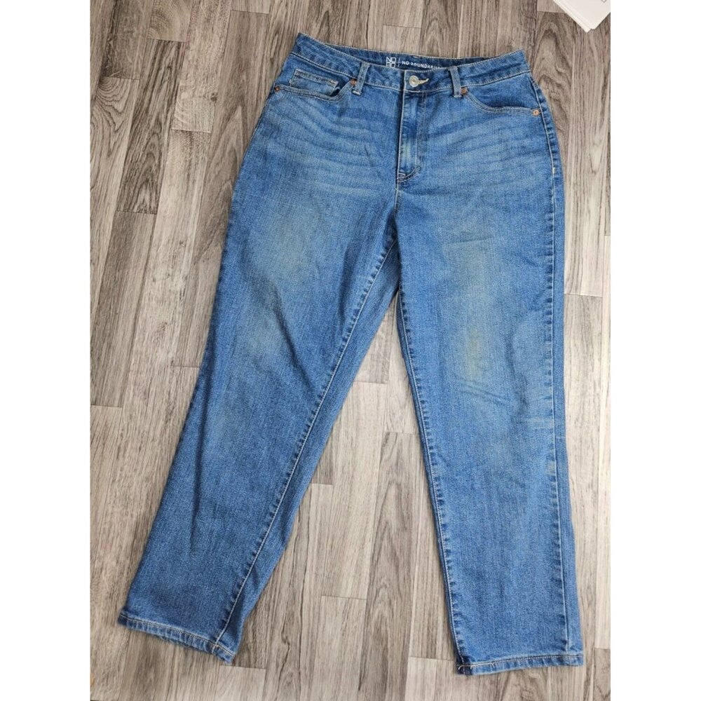 NOBO No Boundaries Juniors Size 11 Whiskered Straight Leg Denim Blue Jeans
